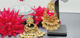 Designer Most Trendy Latest Collection In Reverse Kundan Big Earrings Set
