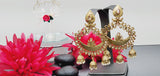 Extremely Incredible High Quality Latest Designer Collection In Kundan Pearl Drop Earrings Set