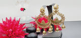 Extremely Incredible High Quality Latest Designer Collection In Kundan Pearl Drop Earrings Set