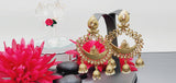 Extremely Incredible High Quality Latest Designer Collection In Kundan Pearl Drop Earrings Set