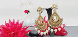 Latest Stylish Collection In Indian Reverse Kundan Earrings Set