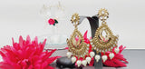 Latest Stylish Collection In Indian Reverse Kundan Earrings Set