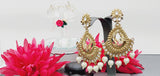 Latest Stylish Collection In Indian Reverse Kundan Earrings Set