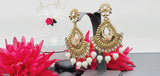 Latest Stylish Collection In Indian Reverse Kundan Earrings Set