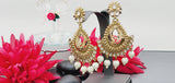 Latest Stylish Collection In Indian Reverse Kundan Earrings Set
