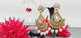 Latest Stylish Collection In Indian Reverse Kundan Earrings Set