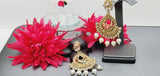 Latest Stylish Collection In Indian Reverse Kundan Earrings Set