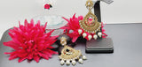 Latest Stylish Collection In Indian Reverse Kundan Earrings Set