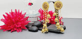 Extremely Elegant High Quality Studded Drop Kundan Indian Big Earrings Set