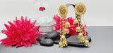 Extremely Elegant High Quality Studded Drop Kundan Indian Big Earrings Set