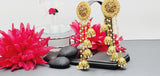 Extremely Elegant High Quality Studded Drop Kundan Indian Big Earrings Set