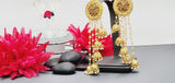 Extremely Elegant High Quality Studded Drop Kundan Indian Big Earrings Set