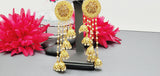 Extremely Elegant High Quality Studded Drop Kundan Indian Big Earrings Set