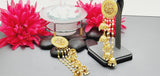 Extremely Elegant High Quality Studded Drop Kundan Indian Big Earrings Set