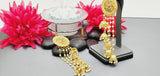 Extremely Elegant High Quality Studded Drop Kundan Indian Big Earrings Set