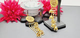 Extremely Elegant High Quality Studded Drop Kundan Indian Big Earrings Set