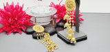 Extremely Elegant High Quality Studded Drop Kundan Indian Big Earrings Set