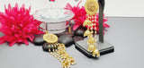 Extremely Elegant High Quality Studded Drop Kundan Indian Big Earrings Set