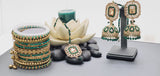 Modish High Quality Latest Artistic Design In Indian Kundan Jhumka Tikka Earrings Set