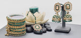 Modish High Quality Latest Artistic Design In Indian Kundan Jhumka Tikka Earrings Set