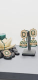 Modish High Quality Latest Artistic Design In Indian Kundan Jhumka Tikka Earrings Set