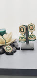 Modish High Quality Latest Artistic Design In Indian Kundan Jhumka Tikka Earrings Set
