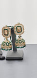 Modish High Quality Latest Artistic Design In Indian Kundan Jhumka Tikka Earrings Set