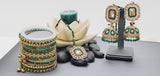 Modish High Quality Latest Artistic Design In Indian Kundan Jhumka Tikka Earrings Set