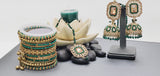 Modish High Quality Latest Artistic Design In Indian Kundan Jhumka Tikka Earrings Set