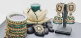 Modish High Quality Latest Artistic Design In Indian Kundan Jhumka Tikka Earrings Set