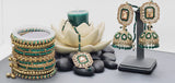 Modish High Quality Latest Artistic Design In Indian Kundan Jhumka Tikka Earrings Set