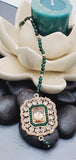 Modish High Quality Latest Artistic Design In Indian Kundan Jhumka Tikka Earrings Set