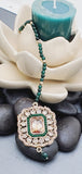 Modish High Quality Latest Artistic Design In Indian Kundan Jhumka Tikka Earrings Set