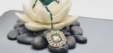 Modish High Quality Latest Artistic Design In Indian Kundan Jhumka Tikka Earrings Set