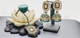Modish High Quality Latest Artistic Design In Indian Kundan Jhumka Tikka Earrings Set