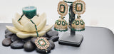 Modish High Quality Latest Artistic Design In Indian Kundan Jhumka Tikka Earrings Set
