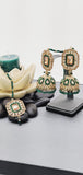 Modish High Quality Latest Artistic Design In Indian Kundan Jhumka Tikka Earrings Set