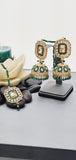 Modish High Quality Latest Artistic Design In Indian Kundan Jhumka Tikka Earrings Set