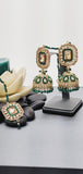 Modish High Quality Latest Artistic Design In Indian Kundan Jhumka Tikka Earrings Set