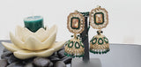 Modish High Quality Latest Artistic Design In Indian Kundan Jhumka Tikka Earrings Set