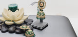 Modish High Quality Latest Artistic Design In Indian Kundan Jhumka Tikka Earrings Set