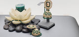 Modish High Quality Latest Artistic Design In Indian Kundan Jhumka Tikka Earrings Set