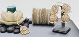 Extremely Incredible High Quality Latest Artistic Design Indian Kundan Jhumka Tikka Earrings Set
