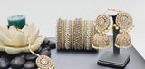 Extremely Incredible High Quality Latest Artistic Design Indian Kundan Jhumka Tikka Earrings Set