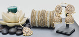 Extremely Incredible High Quality Latest Artistic Design Indian Kundan Jhumka Tikka Earrings Set
