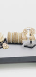 Extremely Incredible High Quality Latest Artistic Design Indian Kundan Jhumka Tikka Earrings Set