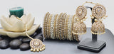 Extremely Incredible High Quality Latest Artistic Design Indian Kundan Jhumka Tikka Earrings Set