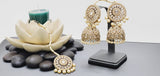 Extremely Incredible High Quality Latest Artistic Design Indian Kundan Jhumka Tikka Earrings Set