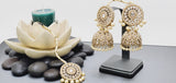 Extremely Incredible High Quality Latest Artistic Design Indian Kundan Jhumka Tikka Earrings Set