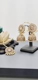 Extremely Incredible High Quality Latest Artistic Design Indian Kundan Jhumka Tikka Earrings Set